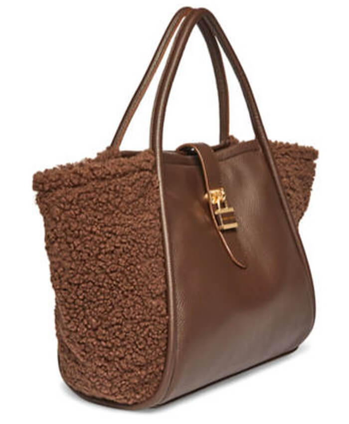 Anne Klein Faux Shearling Tote